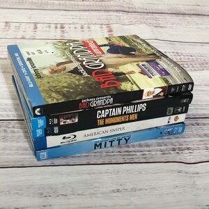 Set of 5 movies Bad Grandpa Captain Phillips Mitty Am Sniper Men Blu-ray + DVD